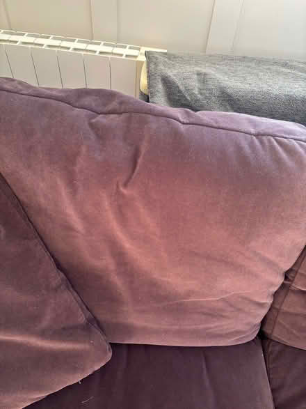 Photo of free Chocolate brown velvet sofa large (Upper Cumberworth HD8) #3