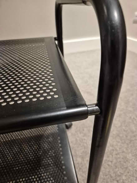 Photo of free Black metal shelves on castors (Fleetville AL1) #2