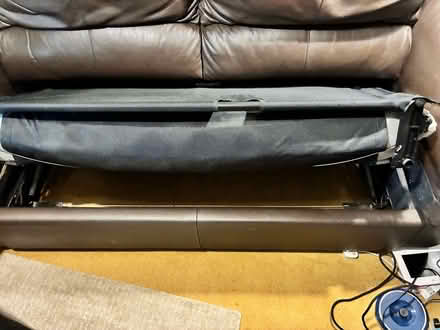 Photo of free Sofa bed brown leather (Dronfield Woodhouse S18) #3