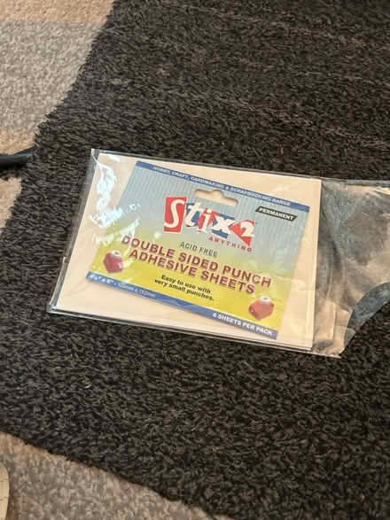 Photo of free Double sided punch adhesive sheets (Jennetts park RG12) #1