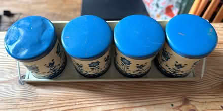 Photo of free Vintage Worcester Ware Tudor design tin spice rack (South Norwood SE25) #2