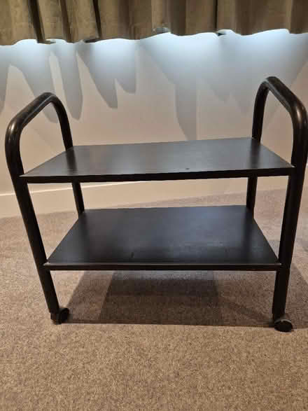 Photo of free Black shelving unit on castors (Fleetville AL1) #1