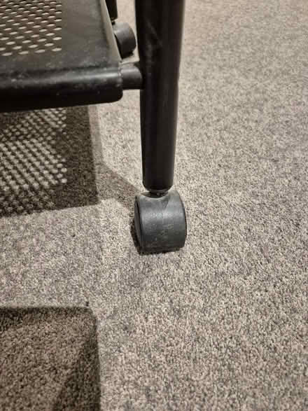 Photo of free Black metal shelves on castors (Fleetville AL1) #3