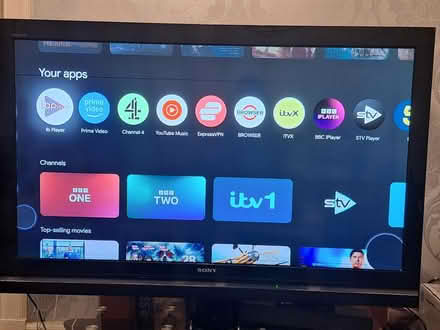 Photo of free 55 inch TV and King-size bed frame (Larbert FK5) #2