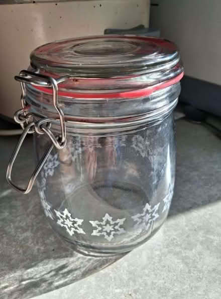 Photo of free Large Christmas clip top jar. (Rayleigh SS6) #1