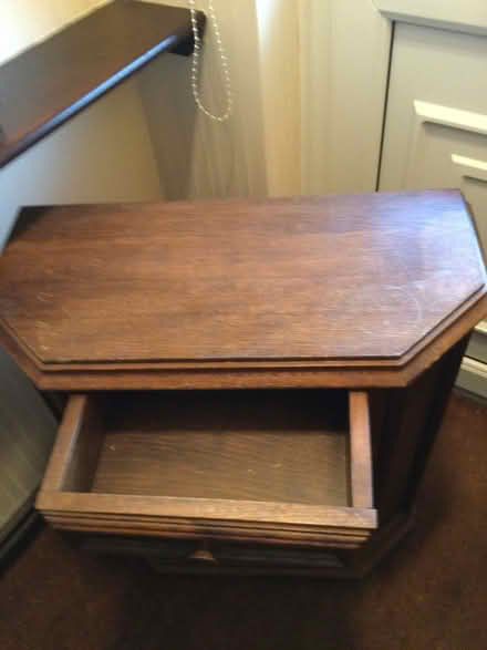 Photo of free Small dark wooden cupboard (Appleby-in-Westmorland CA16) #3