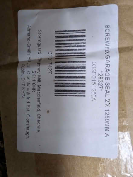 Photo of free New garage door weather shield (Kidlington OX5) #2