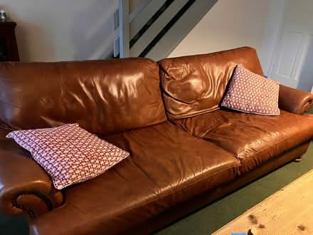 Photo of free Leather sofa comfy (Bh23 7 hx) #2