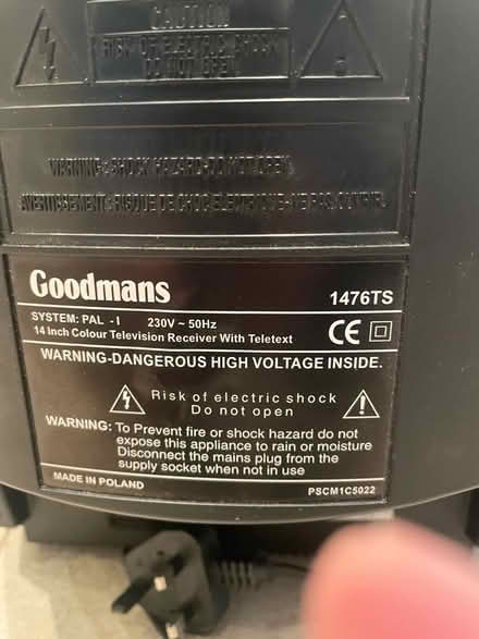 Photo of free Goodmans 14” Colour TV-working. Available now until 30th Oct (Northcote Road SW11) #1