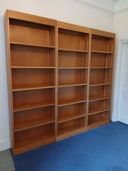 Photo of free 6 in total solid wood bookshelves (Kingston Bagpuize OX13) #1