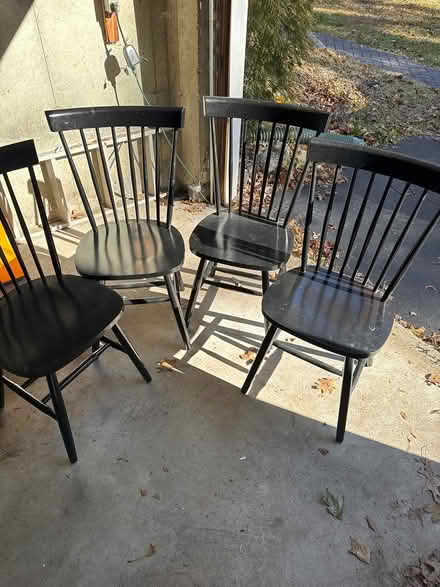 Photo of free 4 Black Chairs (Clinton CT) #1
