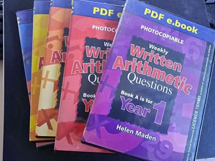 Photo of free PDF e.book Weekly Written Arithmetic Questions Years 1 to 6 (Loughborough LE11) #1