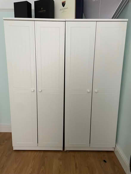 Photo of free White wardrobes x 2 (Bingley BD16) #1