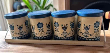 Photo of free Vintage Worcester Ware Tudor design tin spice rack (South Norwood SE25) #1