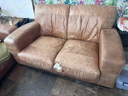 Photo of free Leather sofa (Easington OX16) #1