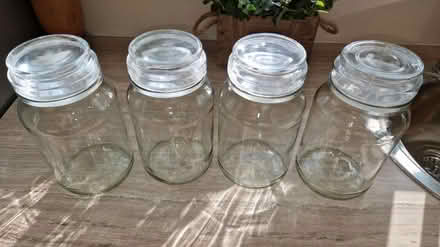 Photo of free 4 x Glass Jars with lids (belper DE56) #1