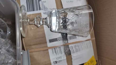 Photo of free 6 lead glass sherry glasses (Dunkeswell nr Honiton) #1
