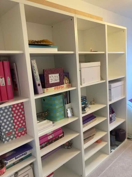Photo of free IKEA white shelving units x 4 (N22 very near Wood Green tube) #3
