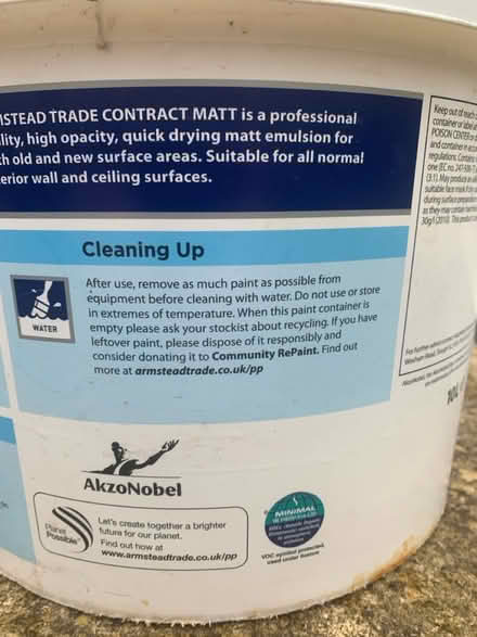 Photo of free Matt Paint – White (Payhembury (near Honiton)) #4