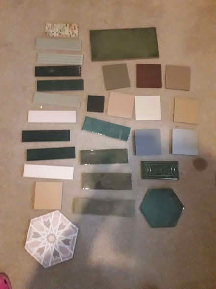 Photo of free Range of tile samples mainly green (Little Neston CH64) #1