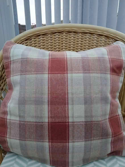 Photo of free 2 large check cushions covers (Wallisdown BH12) #3