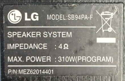 Photo of free LG Tower Front Speakers (Almaden Valley) #2