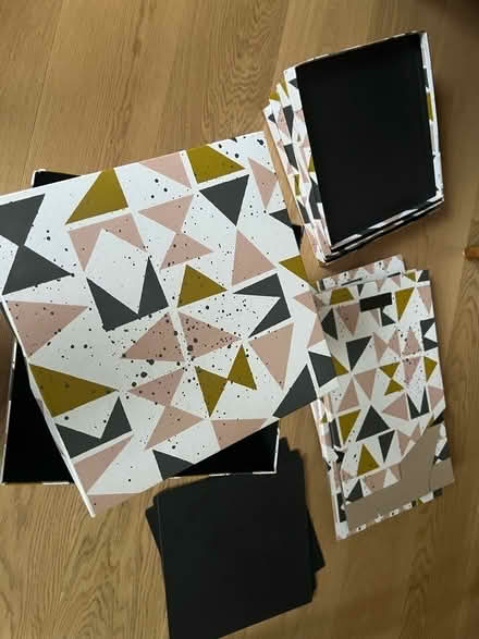 Photo of free Decorative Folded Storage Boxes x5 (Fulham Palace Rd W6) #1