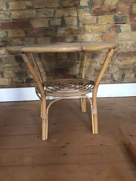 Photo of free Glass topped bamboo table (Great Wakering Essex SS3) #1