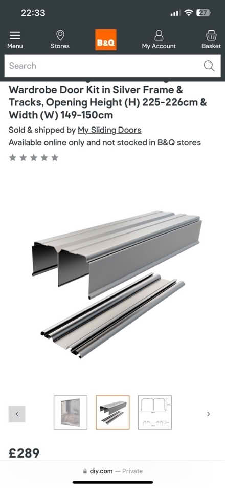 Photo of free Set of 2 Mirror sliding doors (UB5) #2