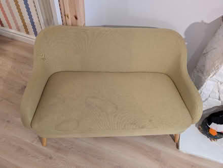 Photo of free Mid century modern style yellow 2 seater sofa (Shottermill GU27) #2