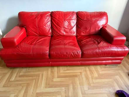 Photo of free Red sofas (Southsea Portsmouth) #2