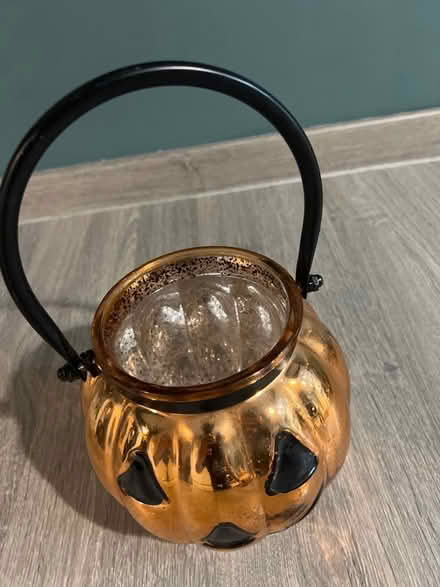 Photo of free Metallic Glass Pumpkin Candle Holder. (Southsea PO4) #3