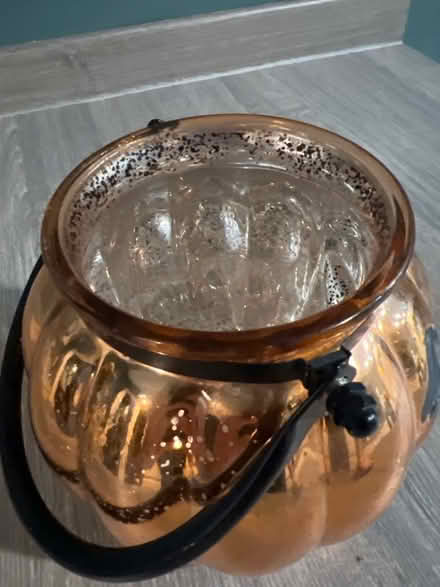 Photo of free Metallic Glass Pumpkin Candle Holder. (Southsea PO4) #4