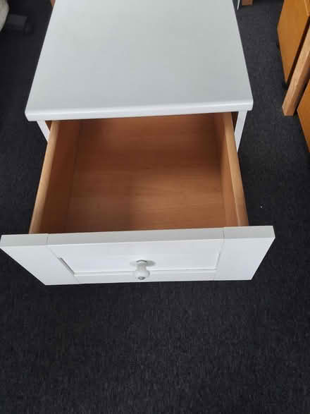 Photo of free White bedside cabinet (Outwood WF1) #3