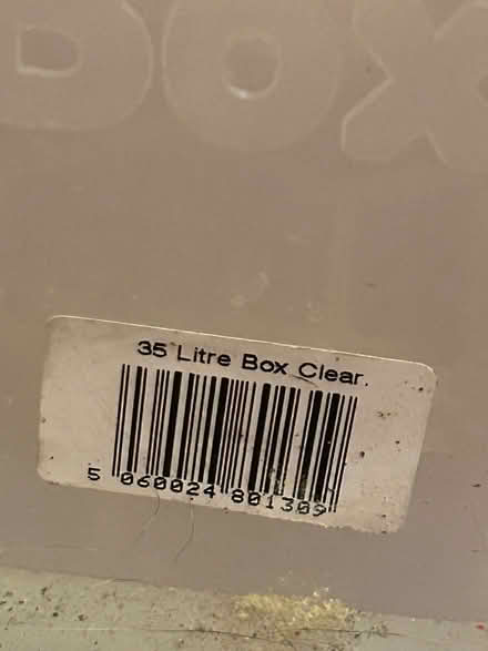 Photo of free 35L Plastic storage crate by "Really Useful Boxes" (Monks Hill CR2) #2