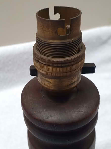 Photo of free Vintage oak table lamp (no shade) (Chilcompton) #4