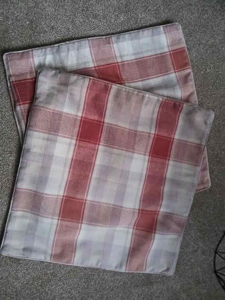 Photo of free 2 large check cushions covers (Wallisdown BH12) #4