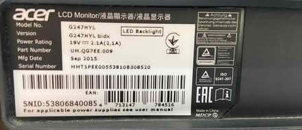 Photo of free Acer G247HYL - LED Monitor (Deddington OX15) #2