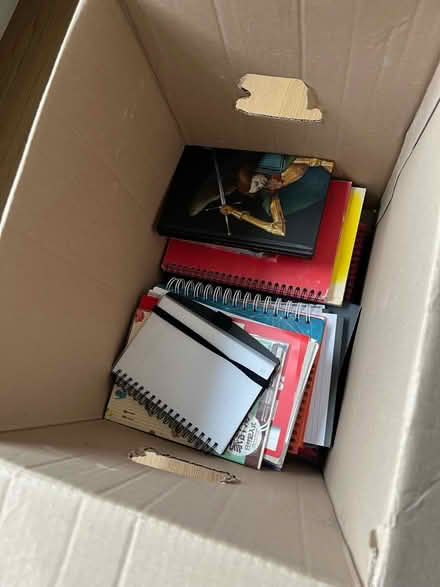 Photo of free Box of mixed blank notepads (Fulham Palace Rd W6) #1