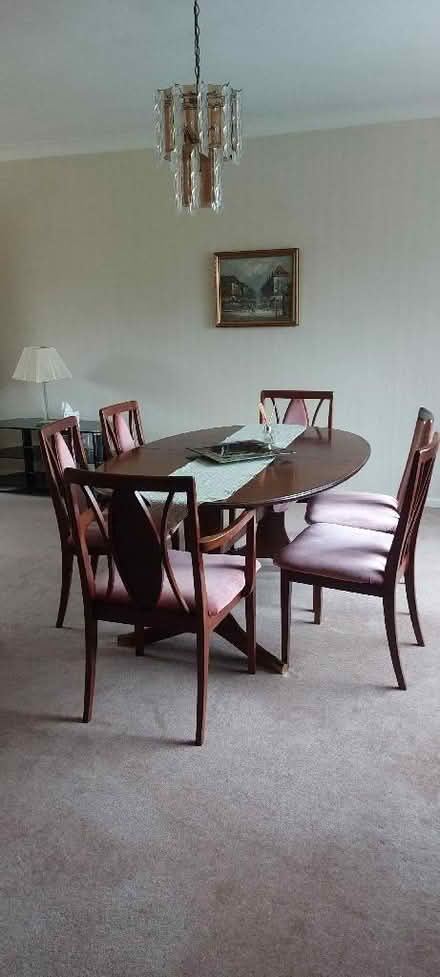 Photo of free GPlan DINING TABLE extends with 6 chairs includes 2 carvers (Adeyfield HP2) #1