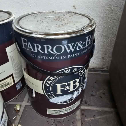 Photo of free 3 large OPEN tins of F&B paint (NW5 Kentish Town) #1