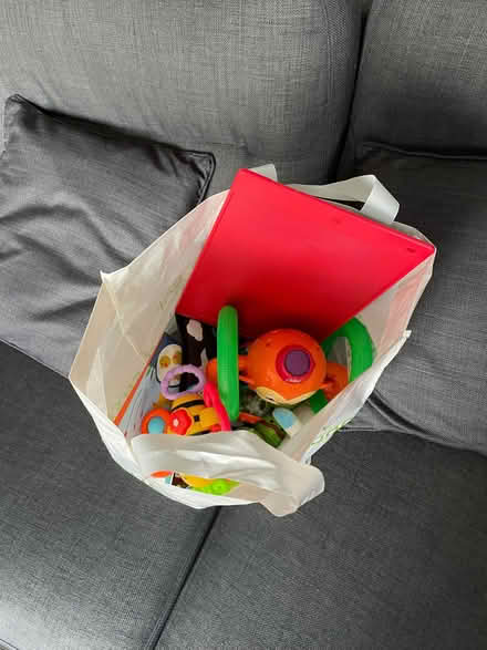 Photo of free Bag of baby/toddler toys (Thringstone LE67) #1