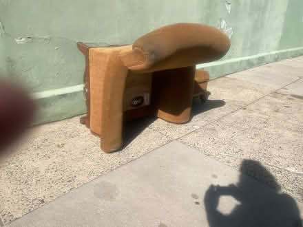 Photo of free Chair and ottoman on curb (South Philly 1400 blk S Percy) #1