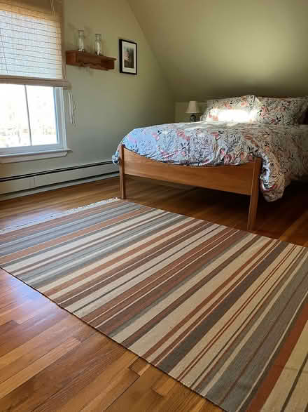Photo of free Flat wool area rug with rubber mat (Arlington Heights) #1