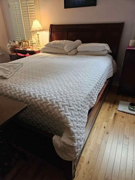Photo of free Queen Wood Bedframe (Briarcliff Woods) #1
