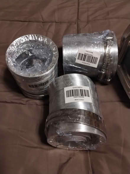 Photo of free 4"x 8' Aluminum Duct Hoses & elbow (Newark) #1
