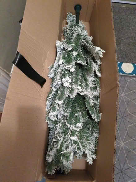 Photo of free Artificial 6ft Christmas snowy tree (North Laine BN1) #4