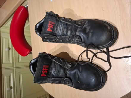 Photo of free Steel toecapped work boots. Size 7 (Threemilestone Truro) #3