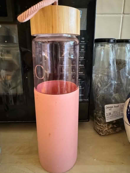 Photo of free Glass drinking bottle - pink (Gleneagles area, Wboro NN8) #1