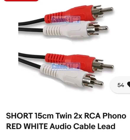 Photo of Audio Cables Red/White Male to Male (Whitehall) #1